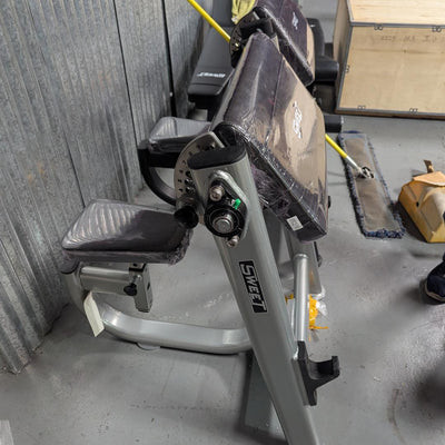 Commercial Olympic Flat Bench with Safety Spotter Platforms by Muscle D Fitness