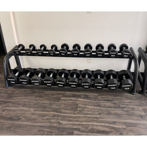 Sweet Commercial Pro-Style Dumbbell Set (5 - 100 lbs) by Muscle D Fitness