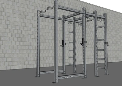 T-Grip Commercial Rack and a Half (3x3" Steel) by Muscle D Fitness