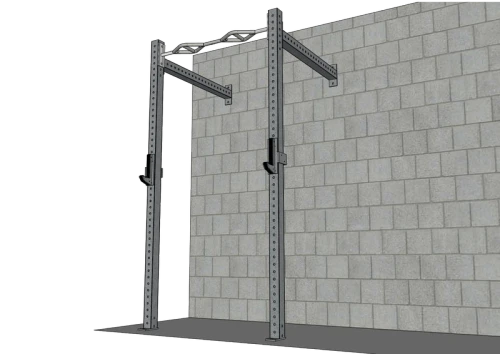 Muscle D - T-Grip Commercial 4' Wall Mount Rig (3x3 Steel)