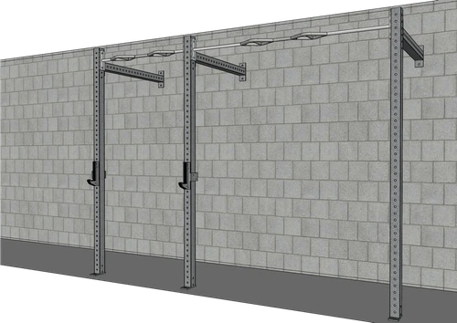 Muscle D Fitness - T-Grip Commercial 10' Wall Mount Rig (3x3 Steel)