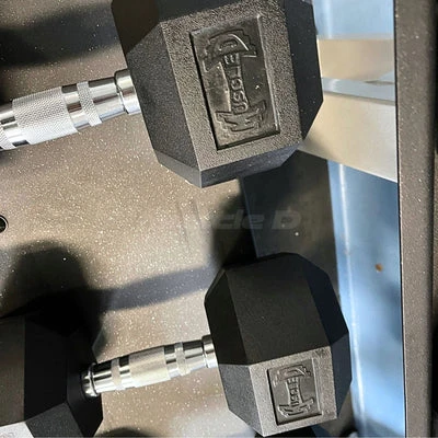 Muscle D Fitness - Rubber Hex Dumbbell Set