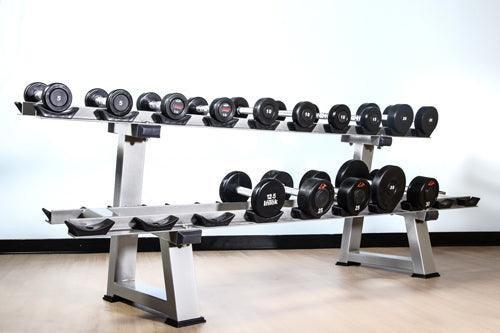 Muscle D - Double Tier Dumbbell Rack (Pro Style / Urethane Dumbbell Rack)