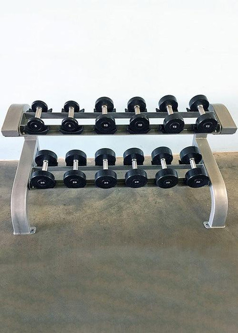 Muscle D Fitness - Two Tier 6-Pairs Dumbbell Rack