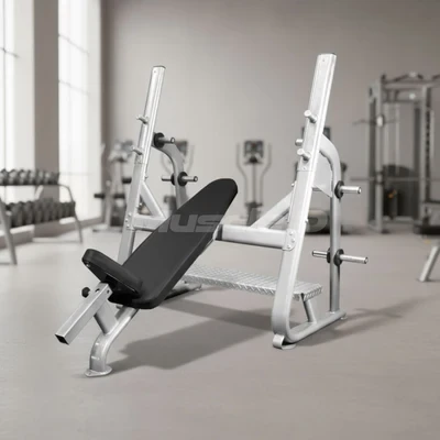 Muscle D Fitness - Elite Series Heavy-Duty Olympic Incline Bench