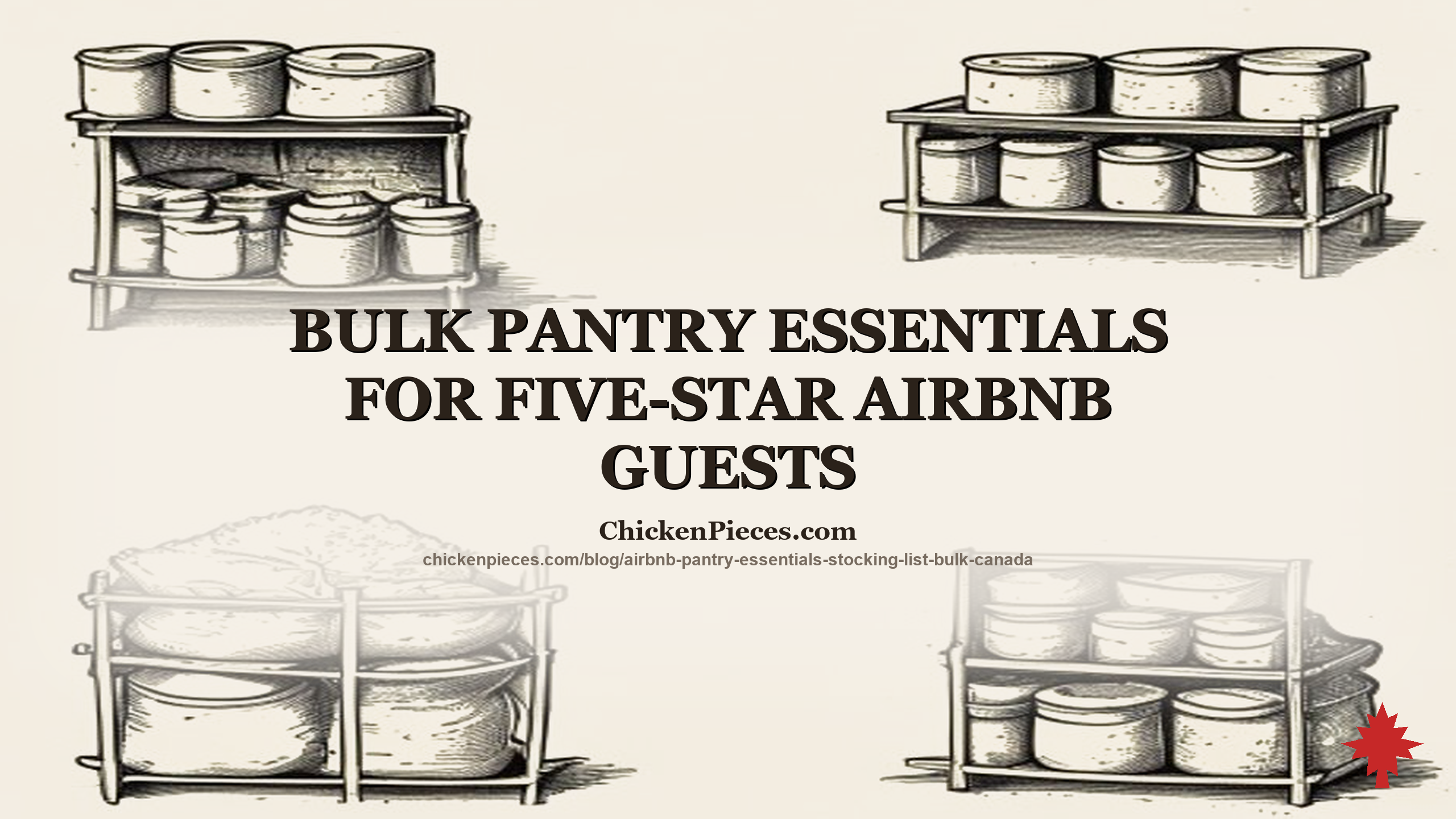 Airbnb coffee and pantry station with coffee, tea, oil, salt, pepper, honey and snacks on a counter