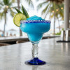 Libbey Aruba 16 oz. Margarita Glass with Cobalt Blue Rim and Base - 12/Case | Add a Splash of Color to Your Margaritas-Chicken Pieces
