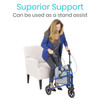 Vive 3 Wheel Rollator: Compact and Lightweight Mobility Support-Chicken Pieces