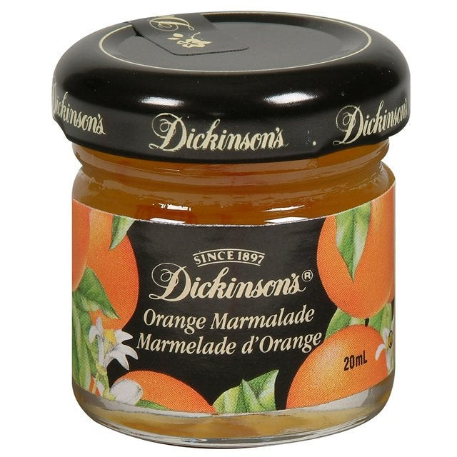 Dickinson Orange Marmalade Jam, Miniature Jar 20ML/Unit, 72 Units/Case