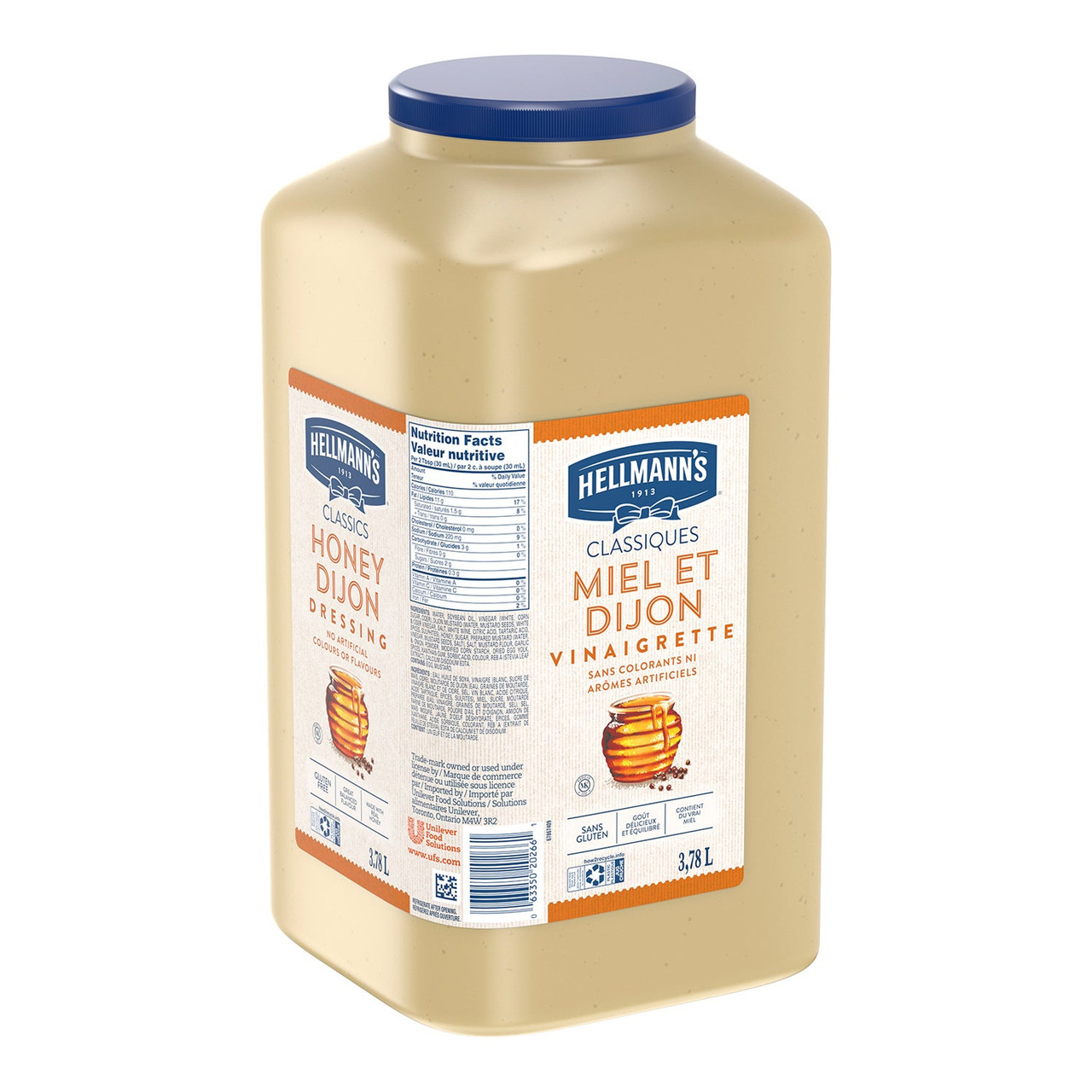 Hellmann's Creamy Honey Dijon Dressing, Gluten Free | 3.78L/Unit, 2 Units/Case
