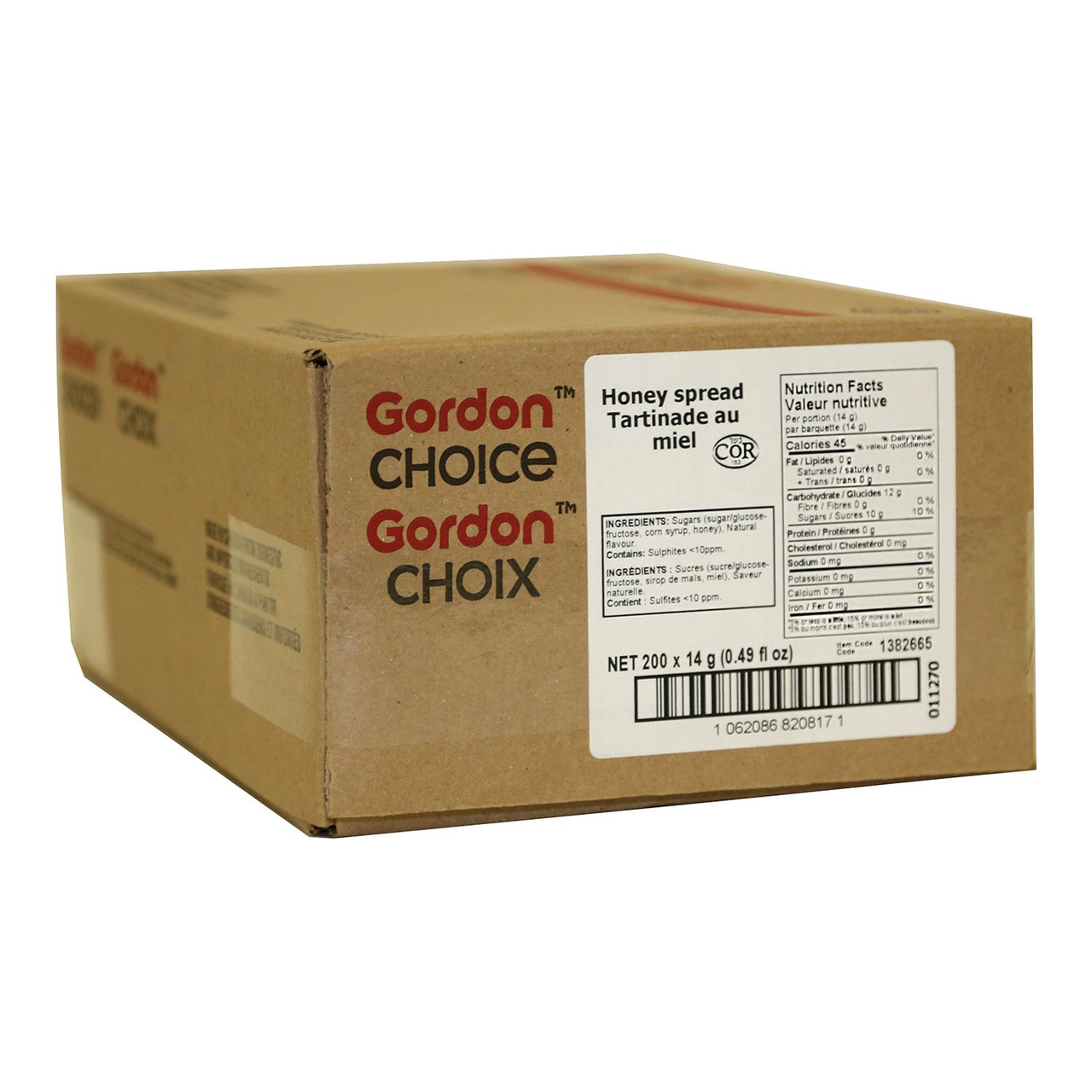 Gordon Choice Honey, Spread, Portion | 14G/Unit, 200 Units/Case