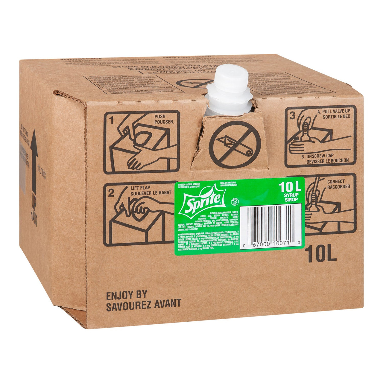 Sprite Soft Drink Postmix Bib | 10L/Unit, 1 Unit/Case