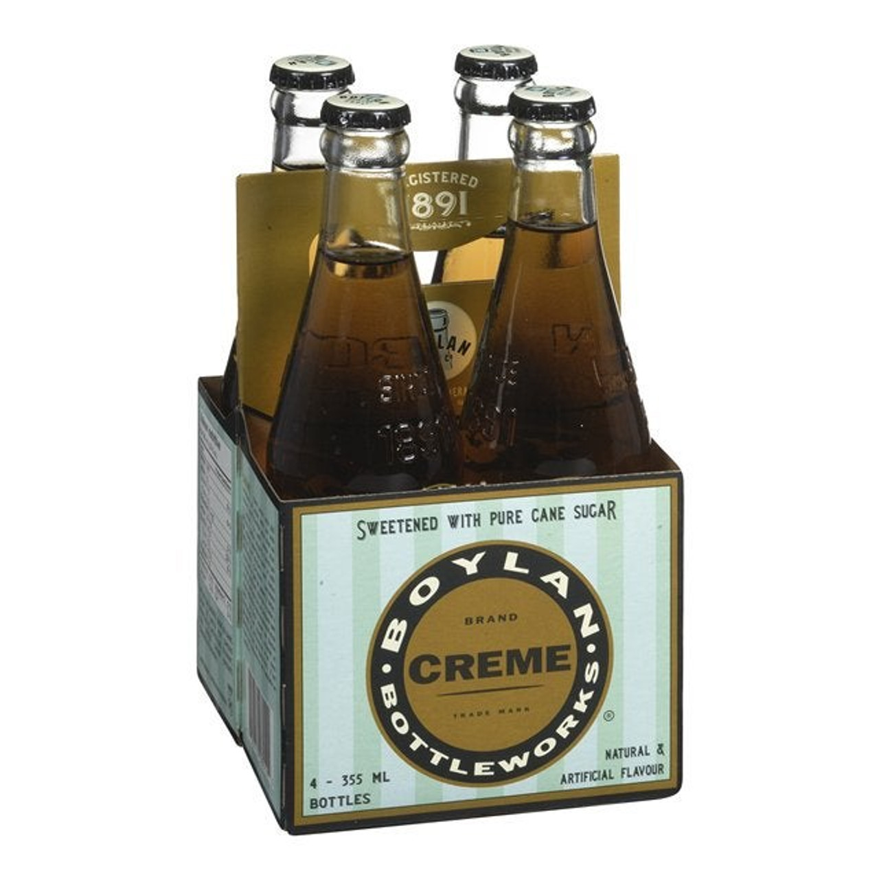 Boylan's Cream Soda Soft Drink, Glass | 355ML/Unit, 24 Units/Case