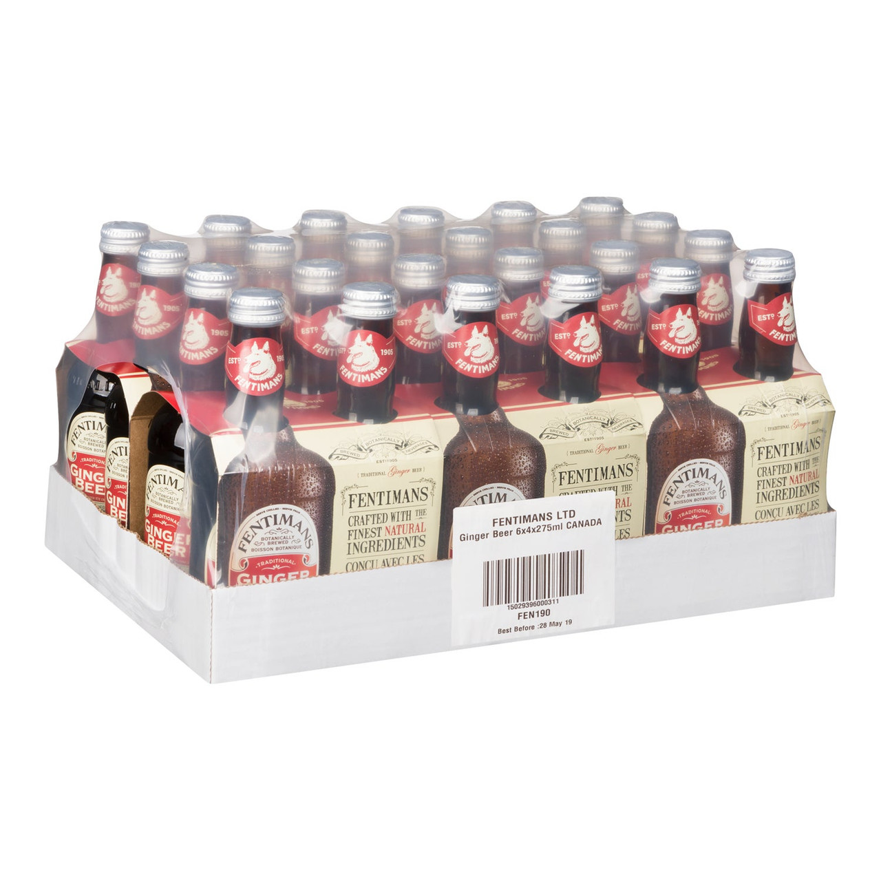 Fentimans Traditional Ginger Beer Soft Drink, Glass | 275ML/Unit, 24 Units/Case