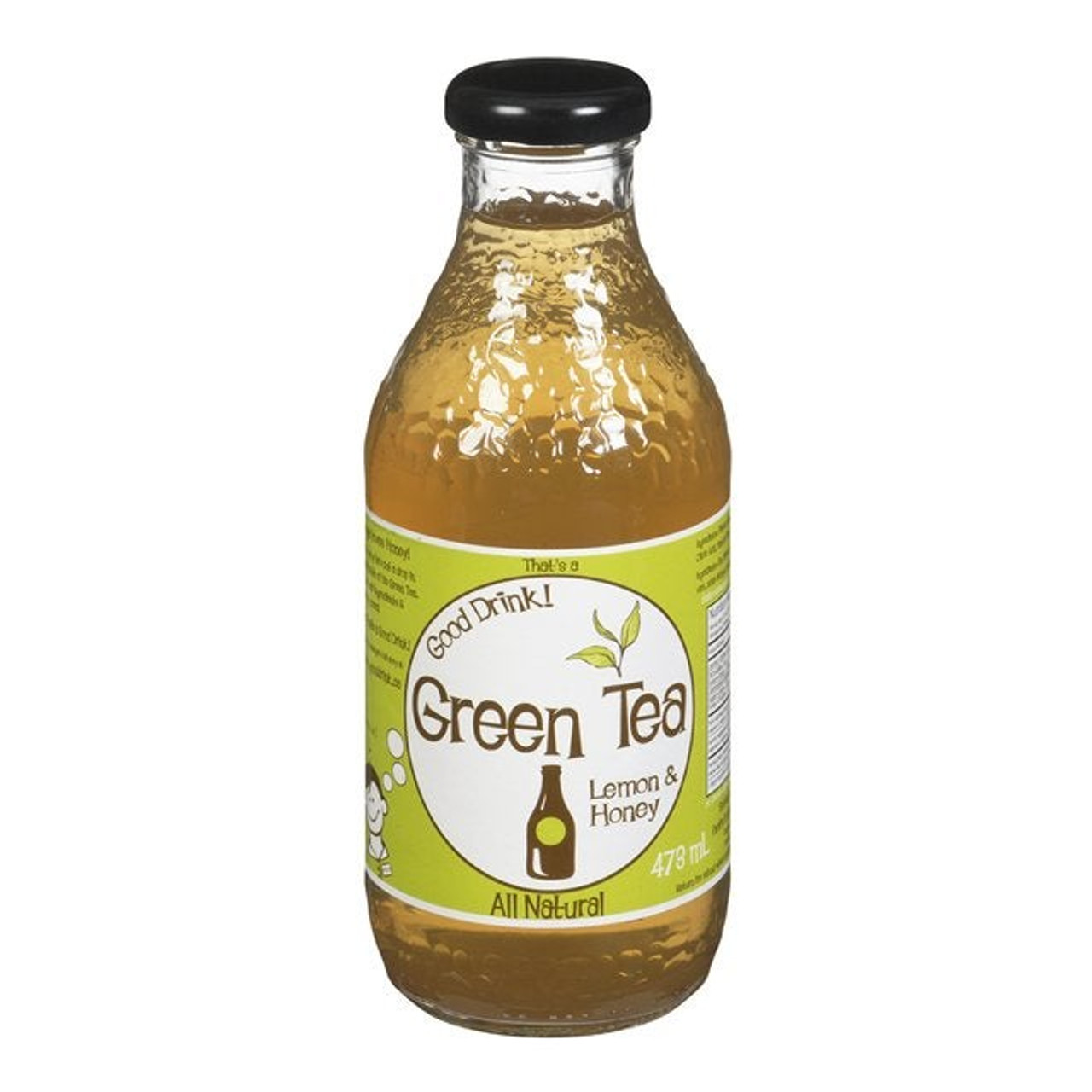 Gooddrink Green Lemon Honey Tea, Glass | 473ML/Unit, 12 Units/Case