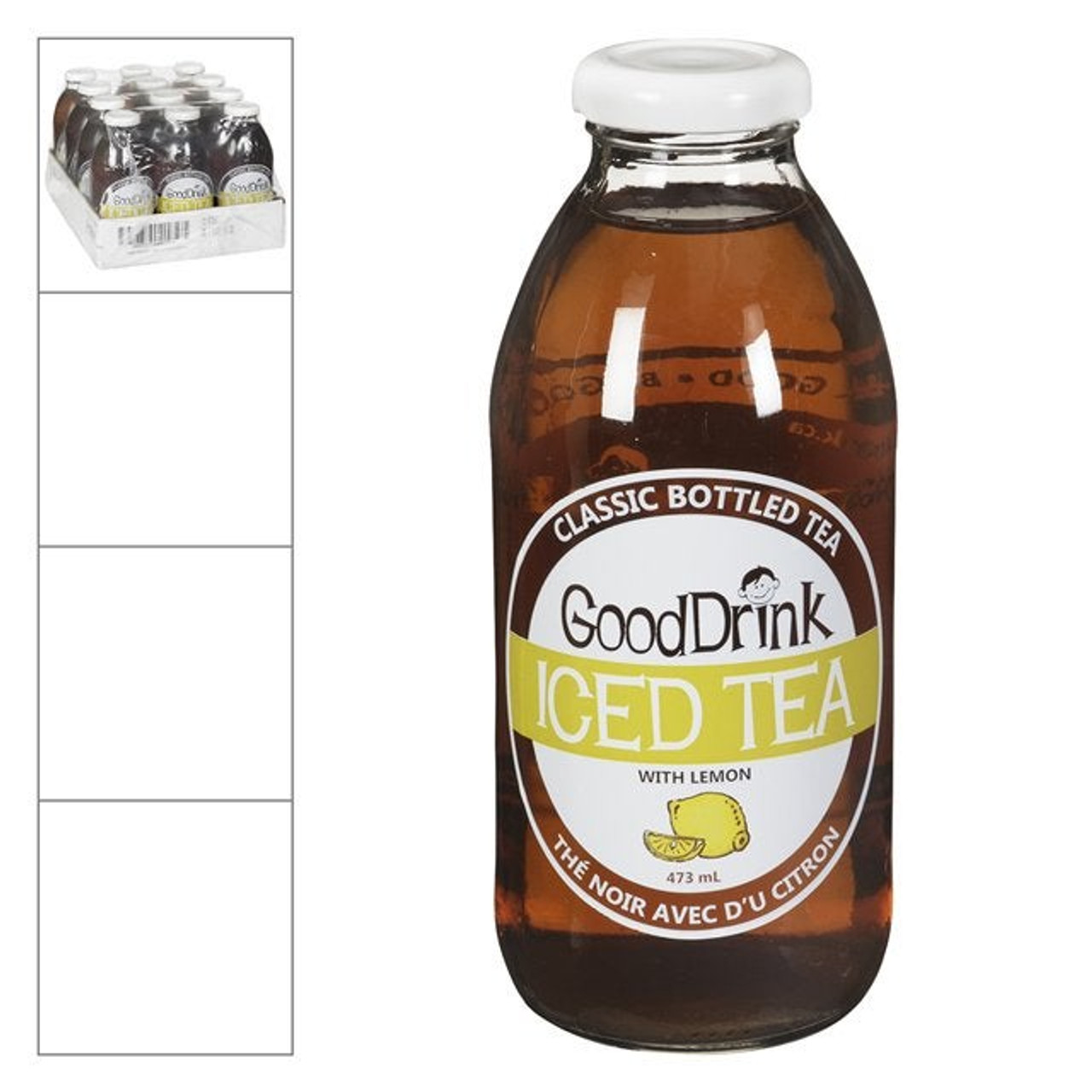 Gooddrink Lemon Iced Tea, Glass | 473ML/Unit, 12 Units/Case