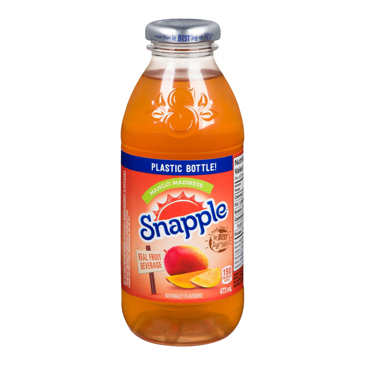 Snapple Mango Madness Drink, Polyethylene | 473ML/Unit, 12 Units/Case
