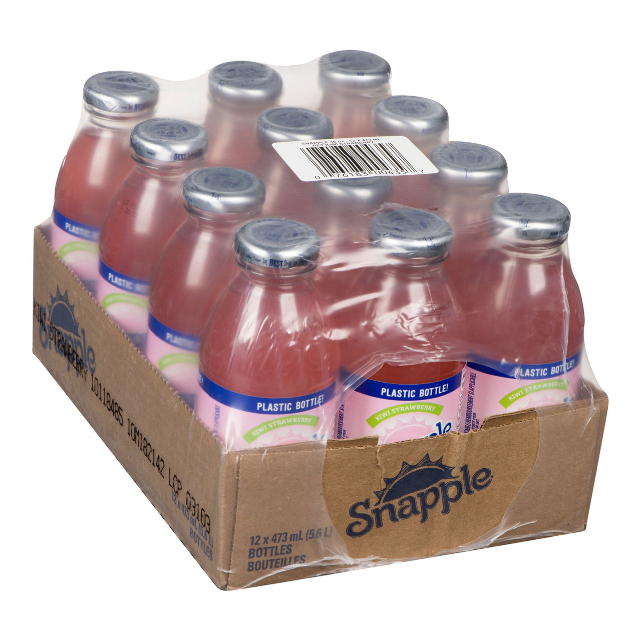 Snapple Strawberry Kiwi Juice Drink, Polyethylene | 473ML/Unit, 12 Units/Case