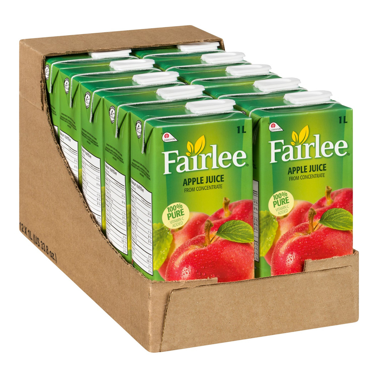 Fairlee Apple Juice, 100 Percent, Tetra | 1L/Unit, 12 Units/Case