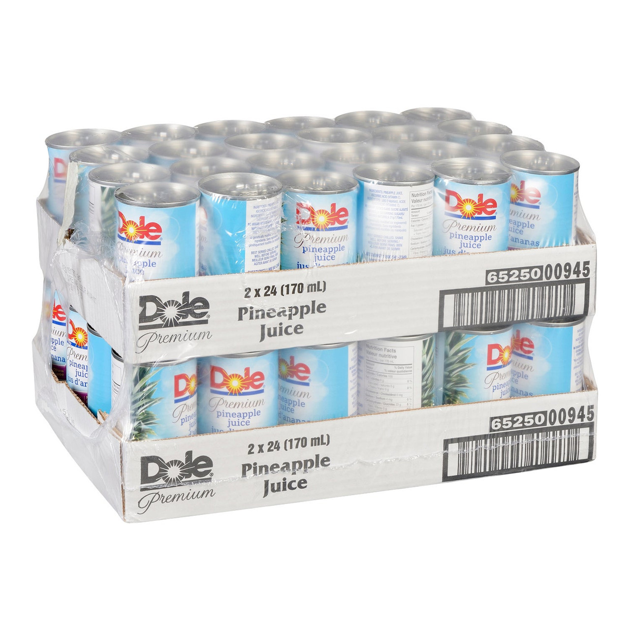 Dole Pineapple Juice, 100 Percent, Can | 170ML/Unit, 48 Units/Case