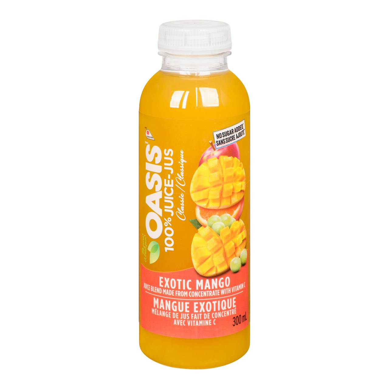 Oasis Exotic Mango Juice, 100 Percent, Pet | 300ML/Unit, 24 Units/Case