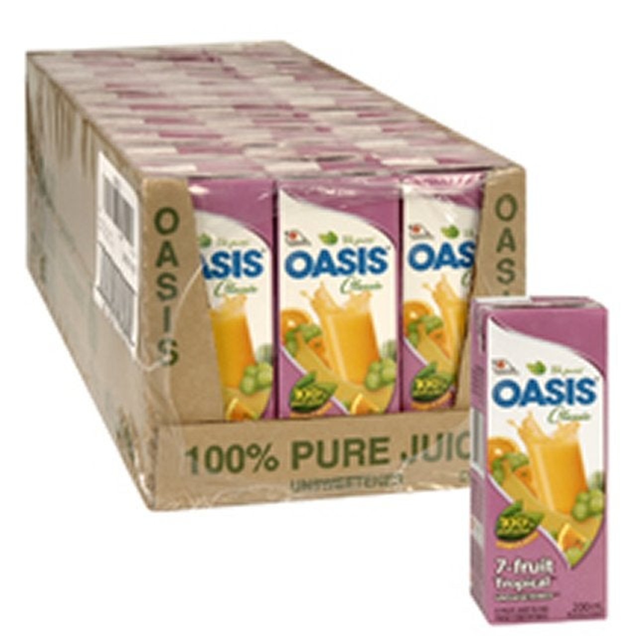 Oasis Tropical Fruit Juice, 7 Tetra | 200ML/Unit, 30 Units/Case