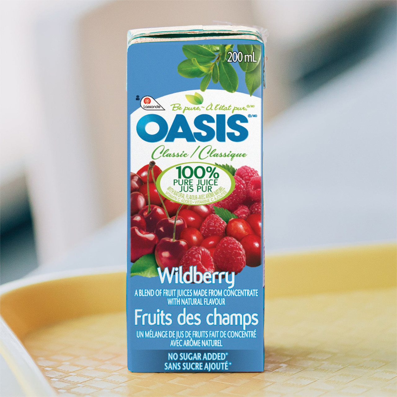 Oasis Wildberry Juice, 100 Percent, Tetra | 200ML/Unit, 30 Units/Case