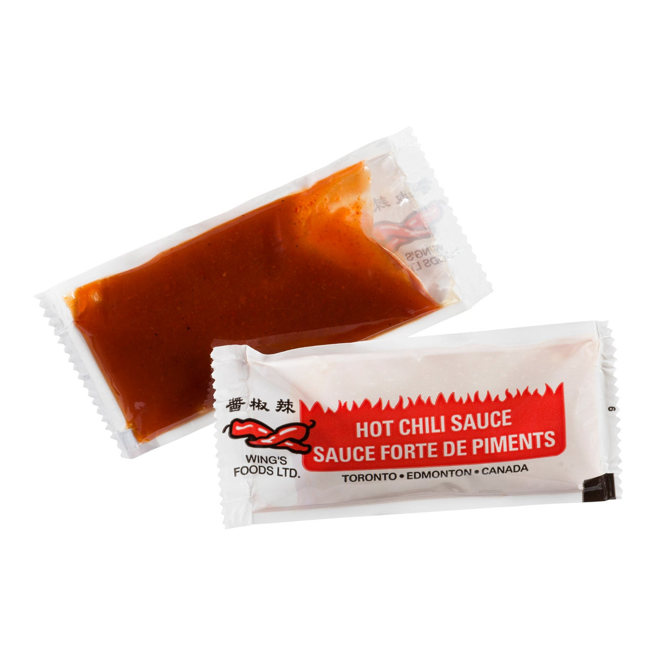 Wings Hot Chili Sauce, Portion 9G/Unit, 500 Units/Case