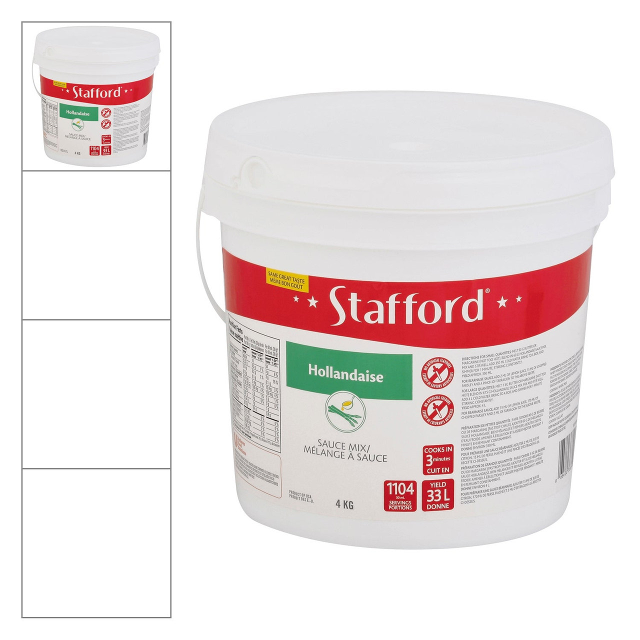 Stafford Hollandaise Sauce Mix | 4KG/Unit, 1 Unit/Case