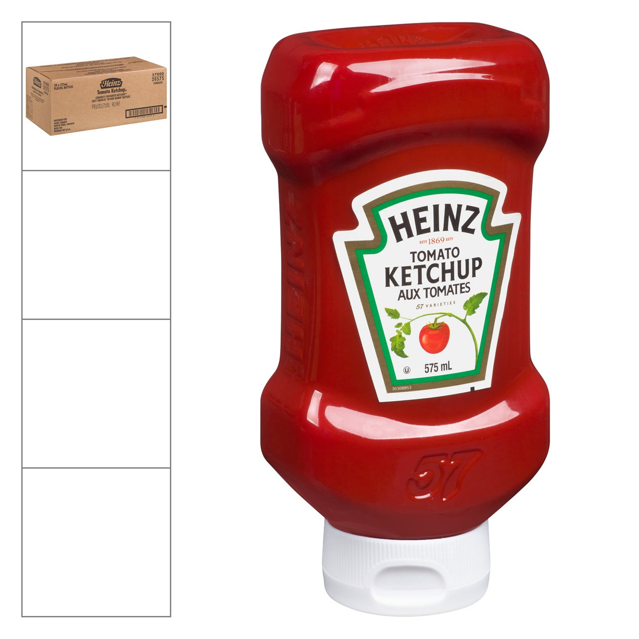 Heinz Ketchup, Big Upside Down Squeeze Bottle | 575ML/Unit, 20 Units/Case