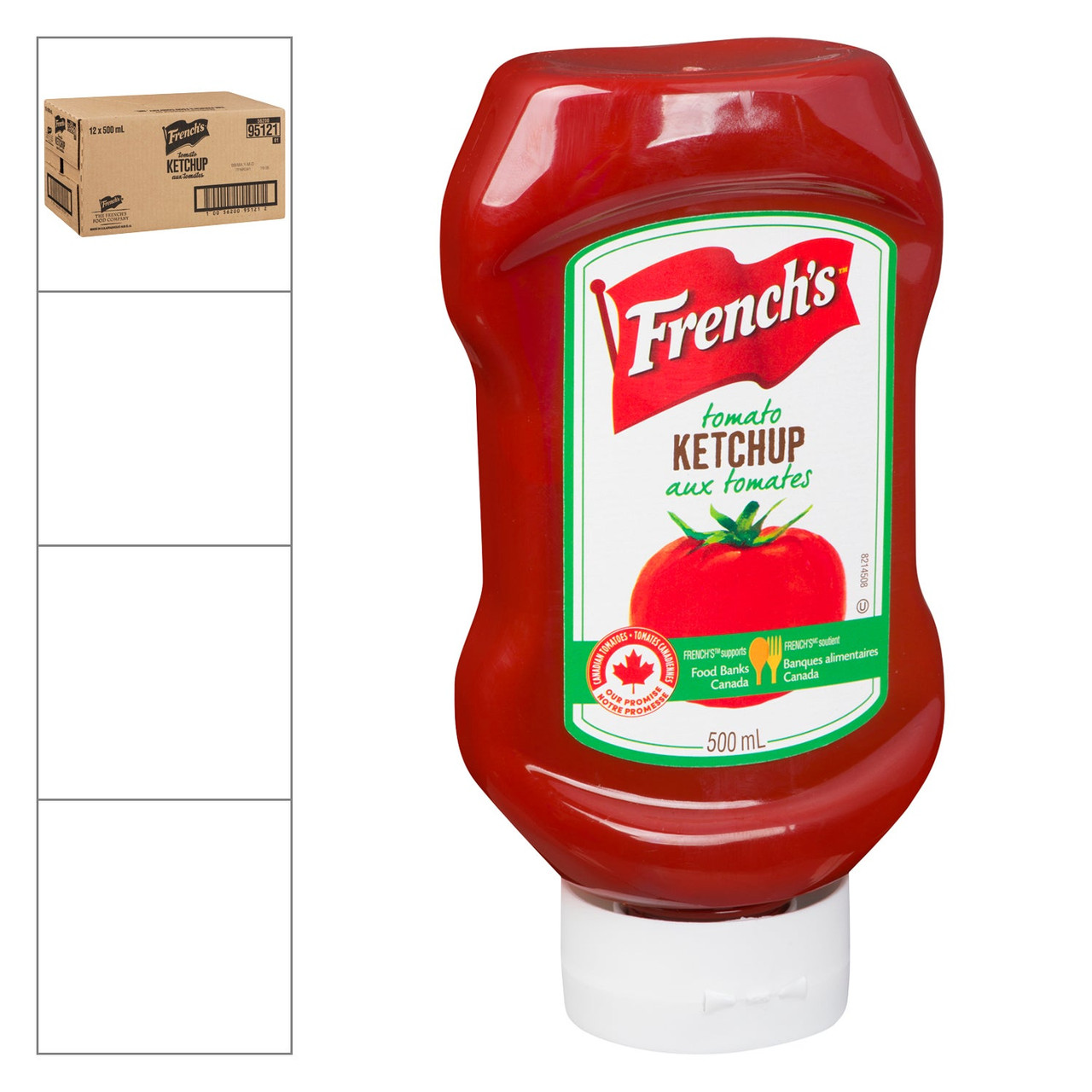 French's Ketchup, Upside Down Squeeze Bottle | 500ML/Unit, 12 Units/Case