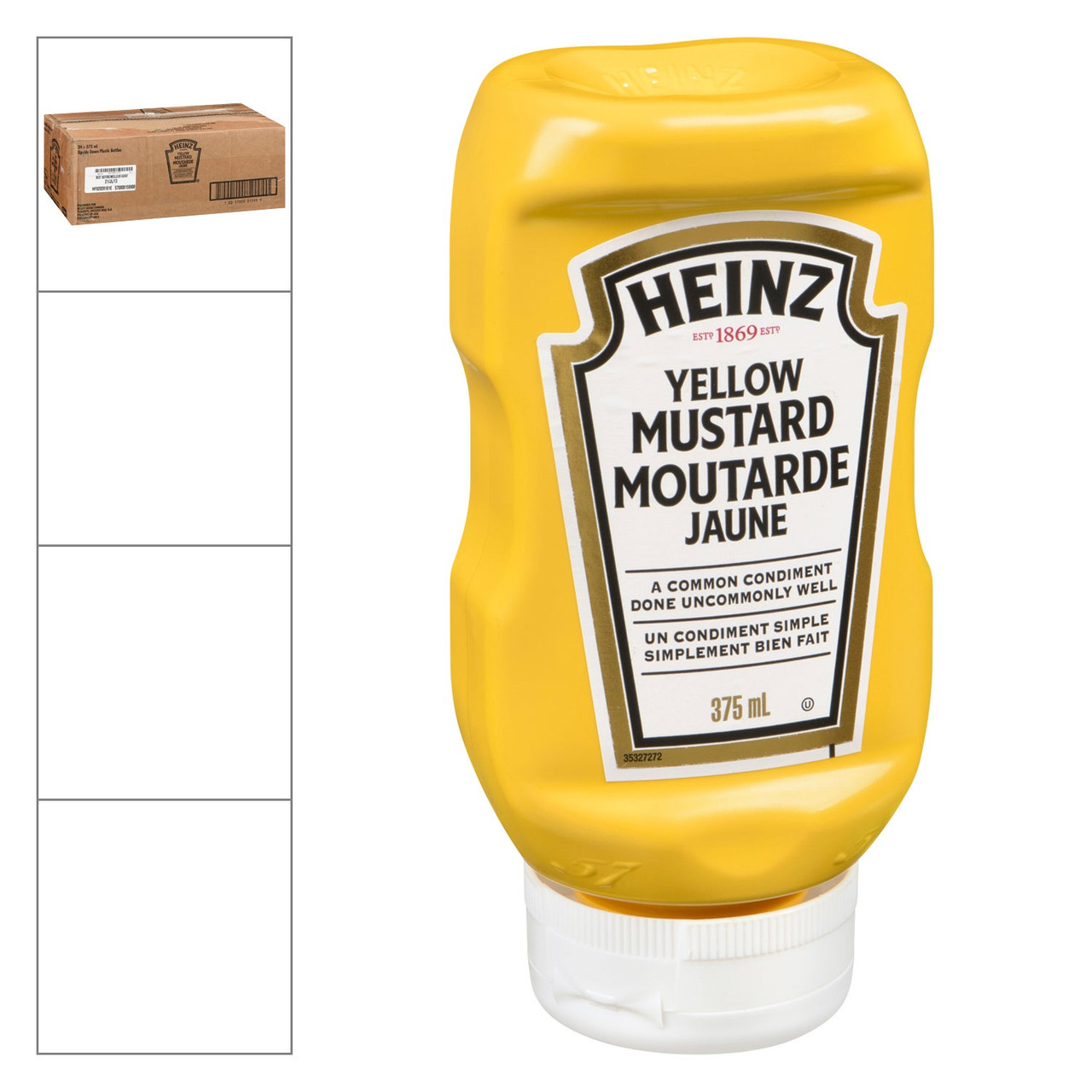 Heinz Mustard, Upside Down Bottle | 375ML/Unit, 24 Units/Case