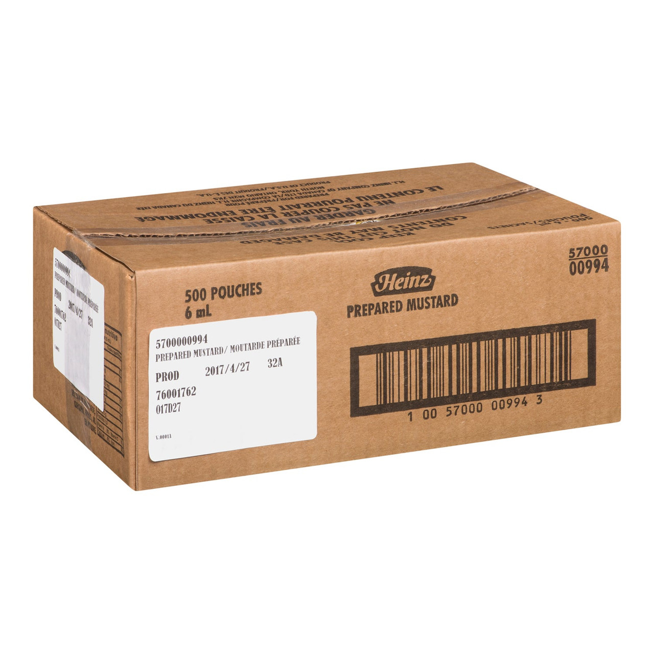 Heinz Mustard, 1/4oz Portion | 6ML/Unit, 500 Units/Case