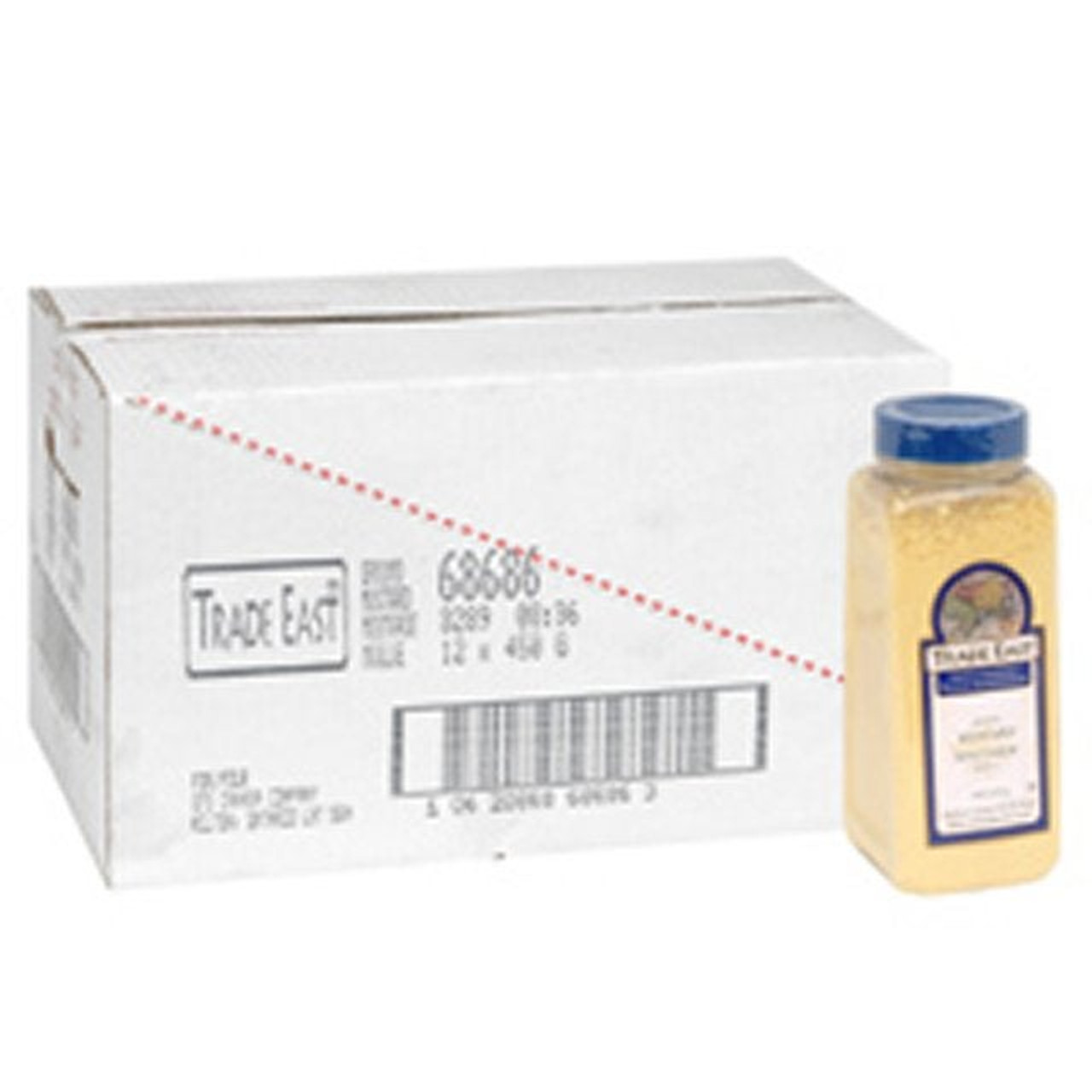 Trade East Ground Mustard, Spice, Shaker | 450G/Unit, 12 Units/Case