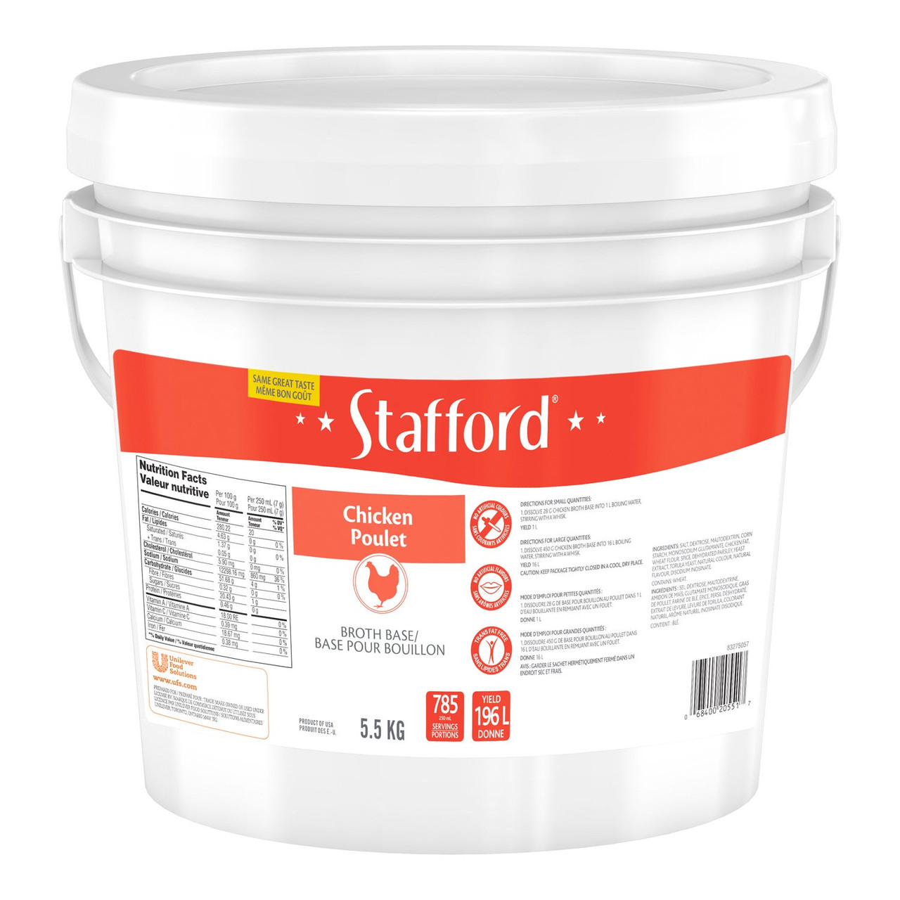 Stafford Chicken Soup Base, Trans Fat Compliant | 5.5KG/Unit, 1 Unit/Case