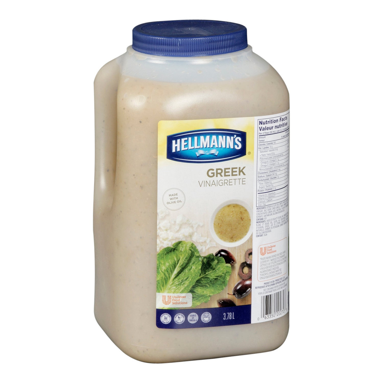 Hellmann's Greek Dressing | 3.78L/Unit, 2 Units/Case