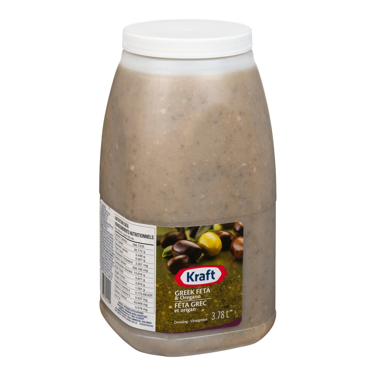 Kraft Greek Feta And Oregano Dressing, Trans Fat Compliant | 3.78L/Unit, 2 Units/Case