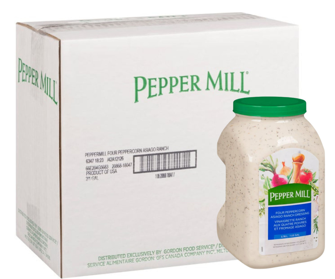 Pepper Mill Four Peppercorn Asiago Ranch Dressing | 3.78L/Unit, 2 Units/Case