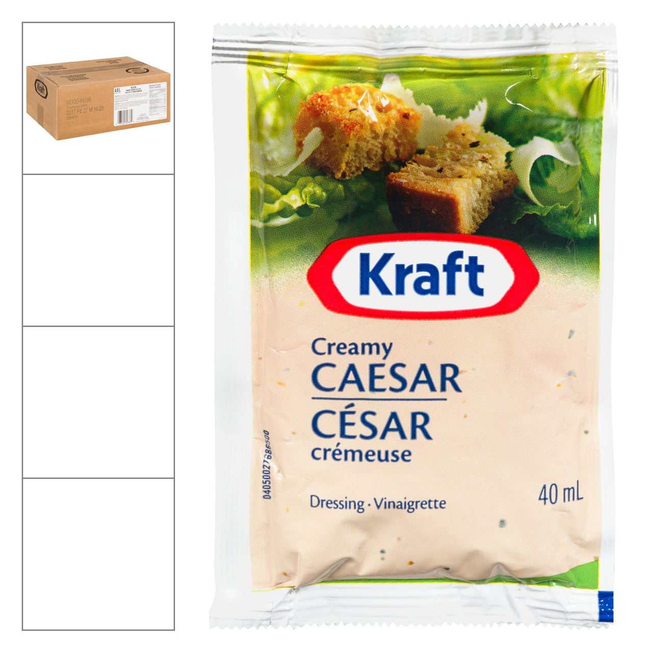 Kraft Creamy Caesar Dressing, Portion 40ML/Unit, 100 Units/Case