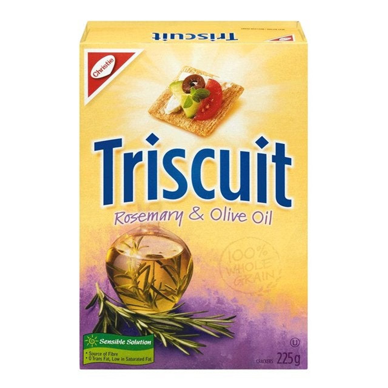 Christie Olive Oil & Rosemary Triscuit Crackers | 225G/Unit, 1 Unit/Case