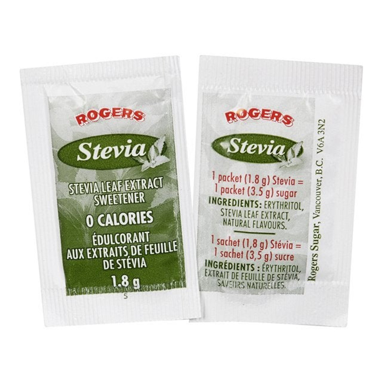 Rogers Stevia Leaf Extract Sweetener, Portion | 1.8G/Unit, 500 Units/Case