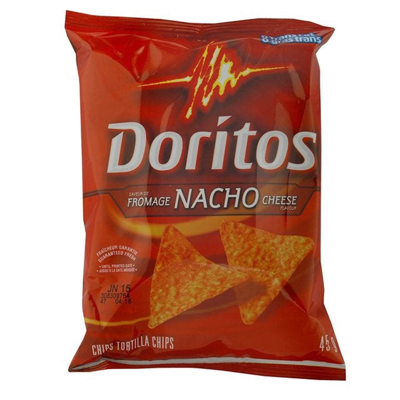 Doritos Nacho Cheese Chips, Trans Fat Compliant | 45G/Unit, 48 Units/Case