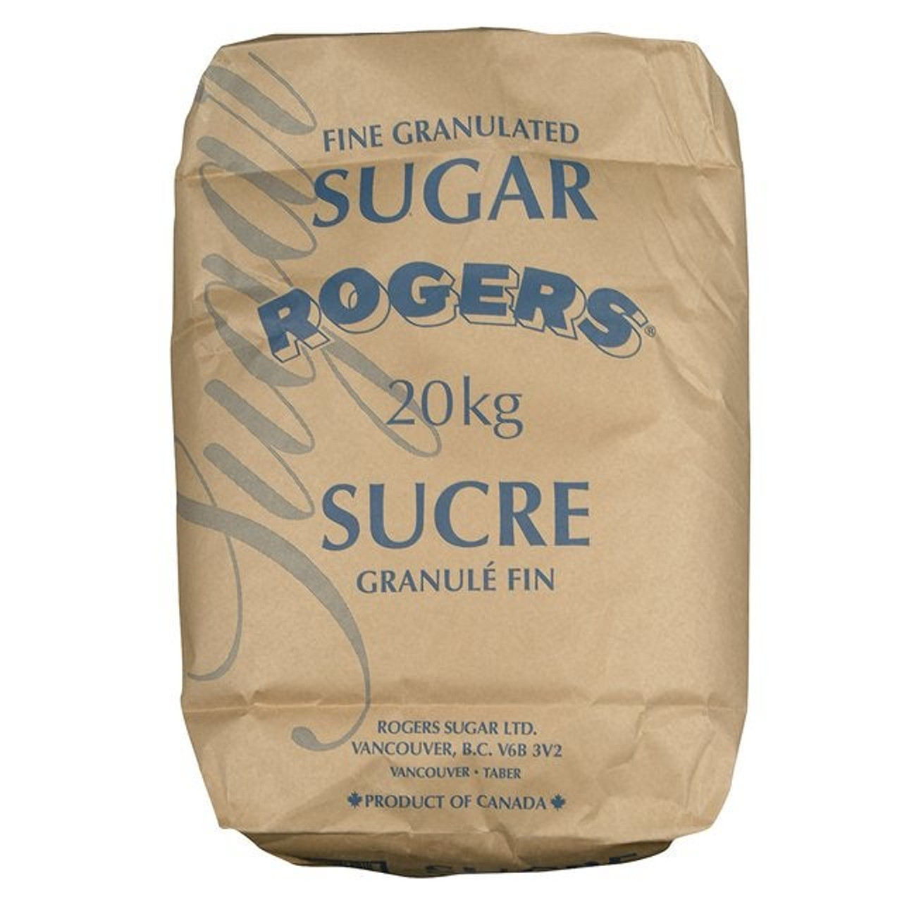 Rogers Fine Granulated Cane Sugar, Bag | 20KG/Unit, 1 Unit/Case