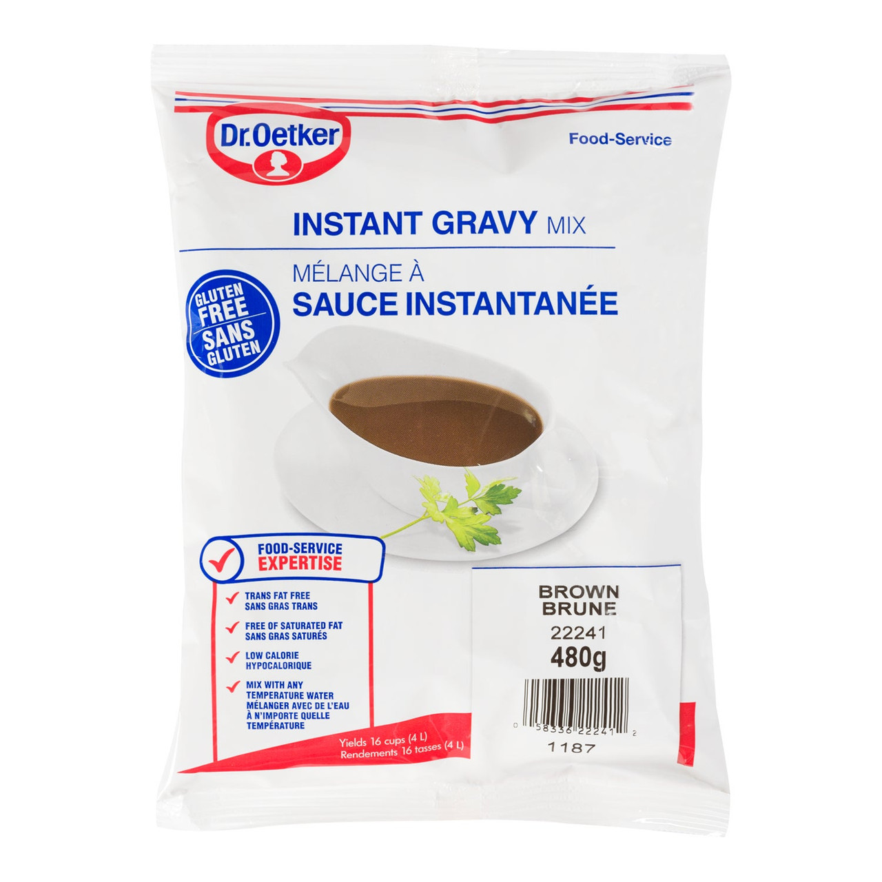 Dr. Oetker Instant Brown Gravy Mix, Gluten Free | 480G/Unit, 6 Units/Case