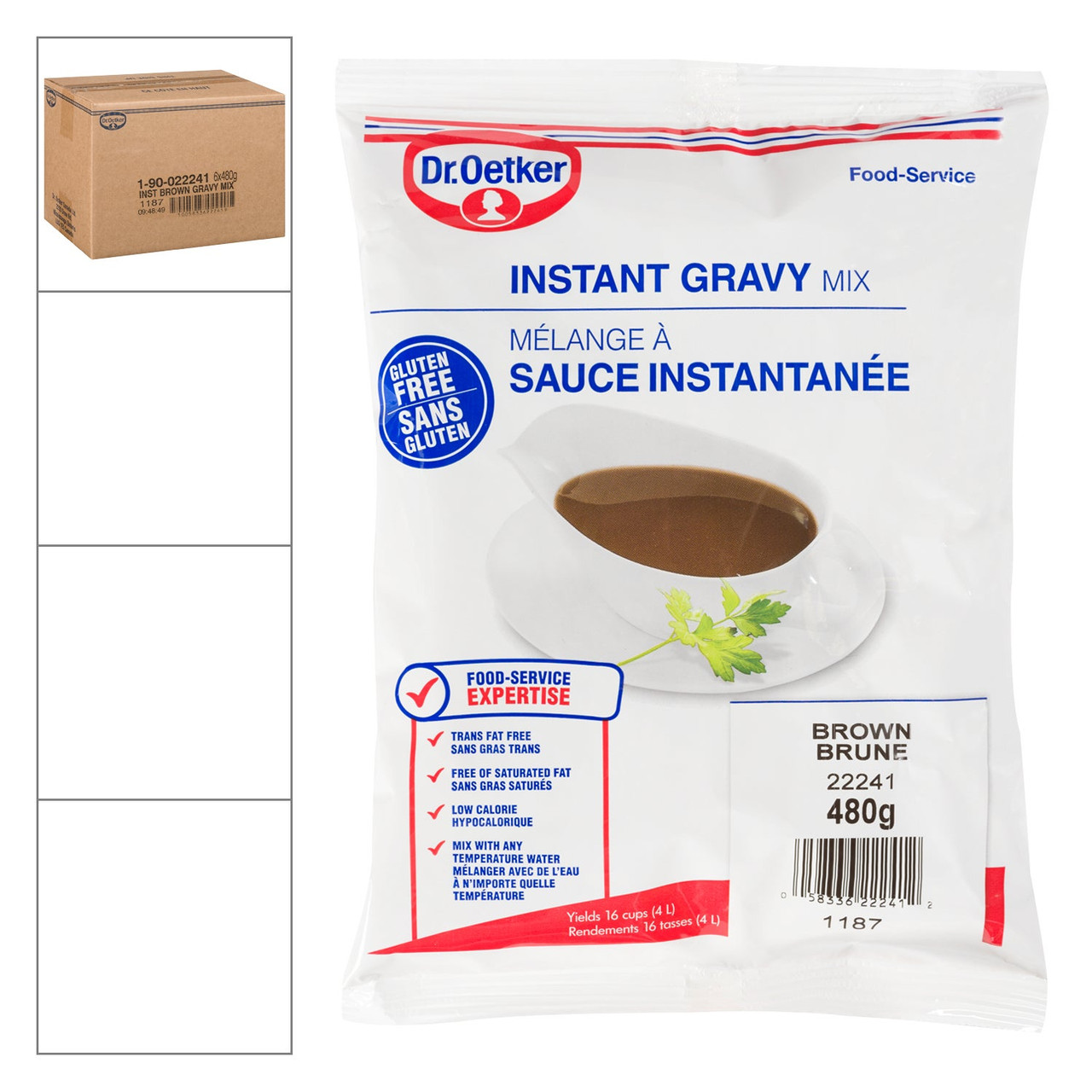 Dr. Oetker Instant Brown Gravy Mix, Gluten Free | 480G/Unit, 6 Units/Case