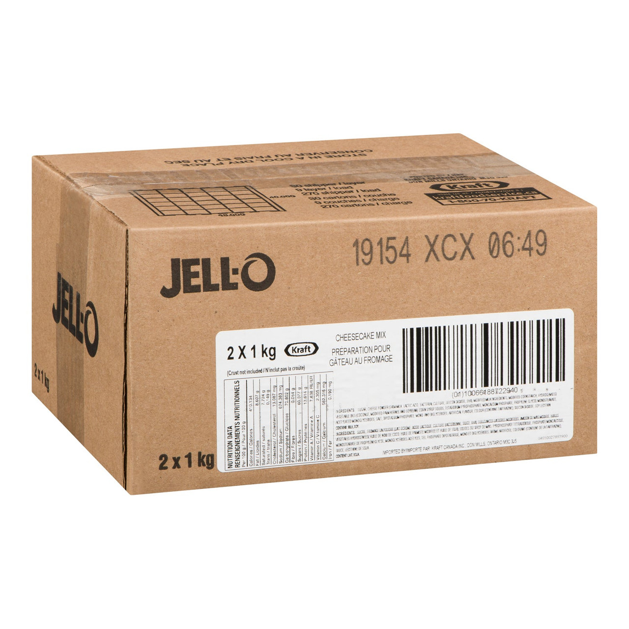 Jell-O Instant Cheesecake Mix, Trans Fat Compliant | 1KG/Unit, 2 Units/Case