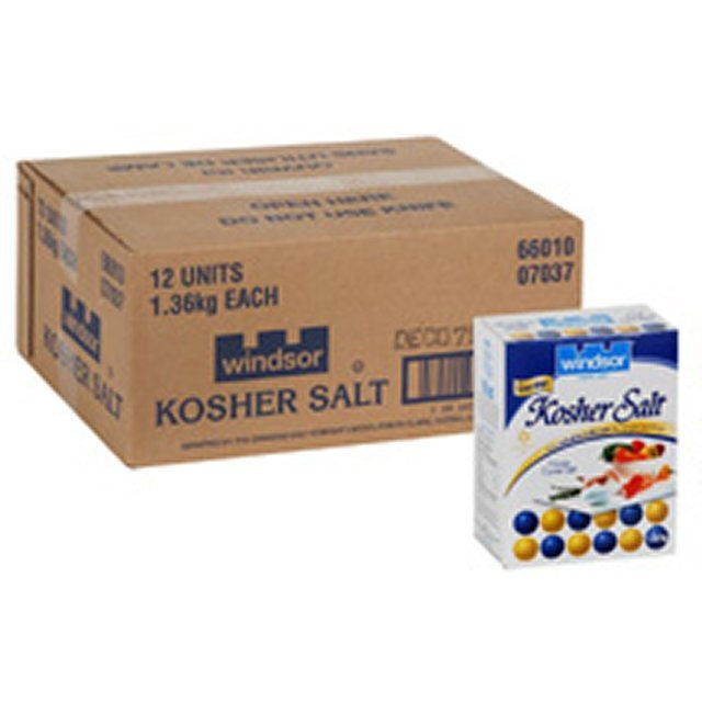 Windsor Coarse Kosher Salt 1.36KG/Unit, 12 Units/Case