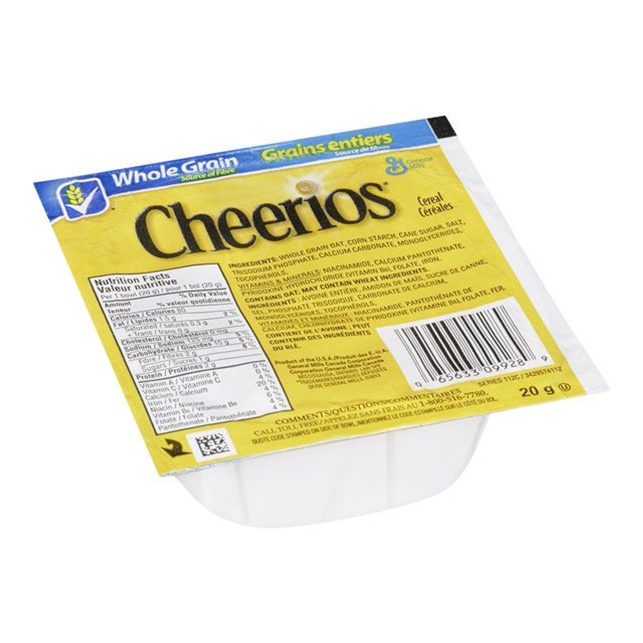 General Mills Cheerios Cereal, Bowl | 20G/Unit, 96 Units/Case