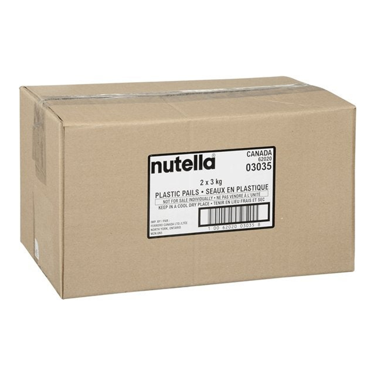 Nutella Hazelnut Spread Piping Bag Bulk Food Service 1kg- 6/Case