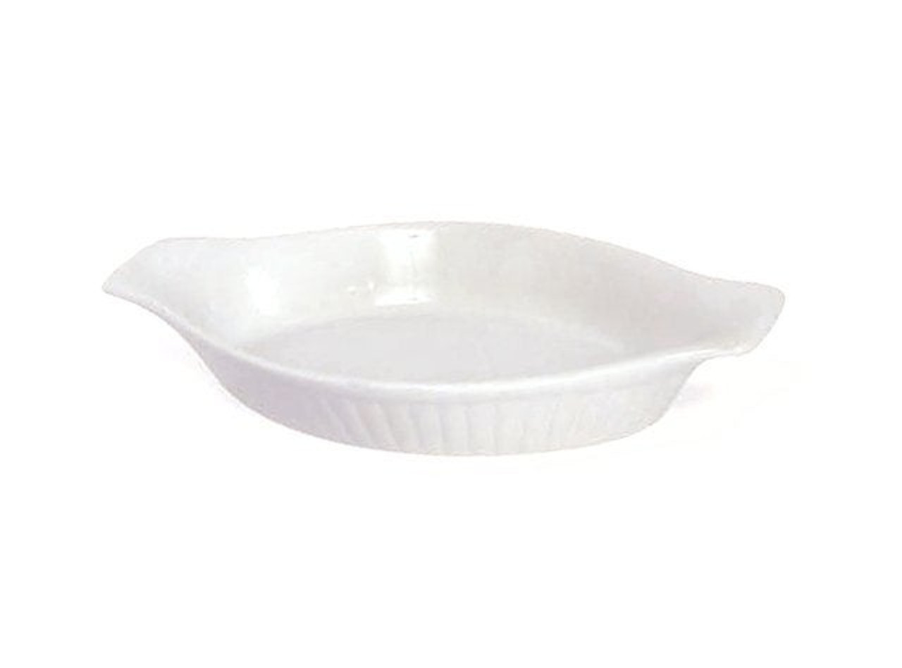 Browne & Co 12oz Ceramic White Oval Lasagna Dish | 1UN/Unit, 1 Unit/Case